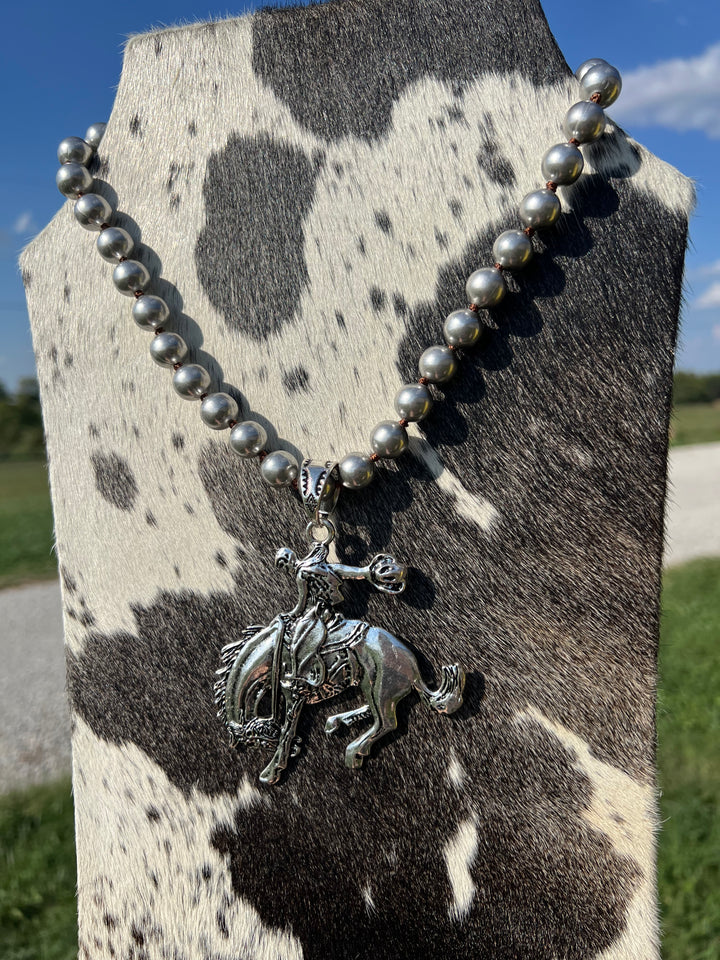 Bucking Horse Statement Necklace