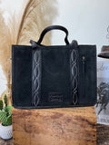 Richy Stitchy Rough Out Tote-Black