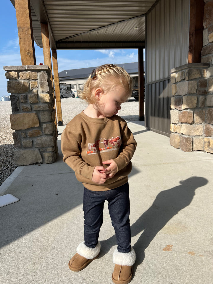Longhorn Pumpkin Patch Toddler Crewneck