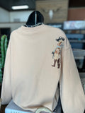 Western Motif Embroidery Sweater