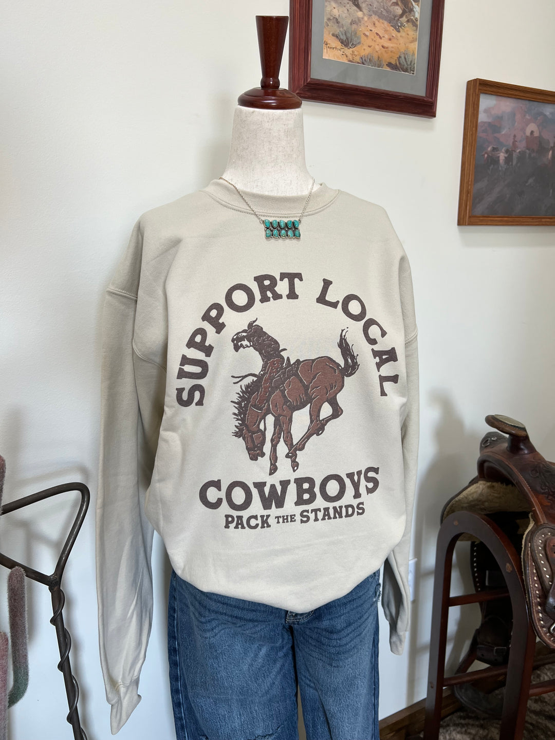 Support Local Cowboys Crewneck