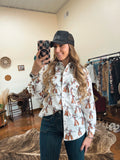 Roping Cowboy Button-Up