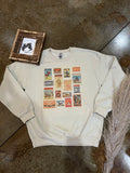 Rodeo Event Matchbook Crewneck-Sand