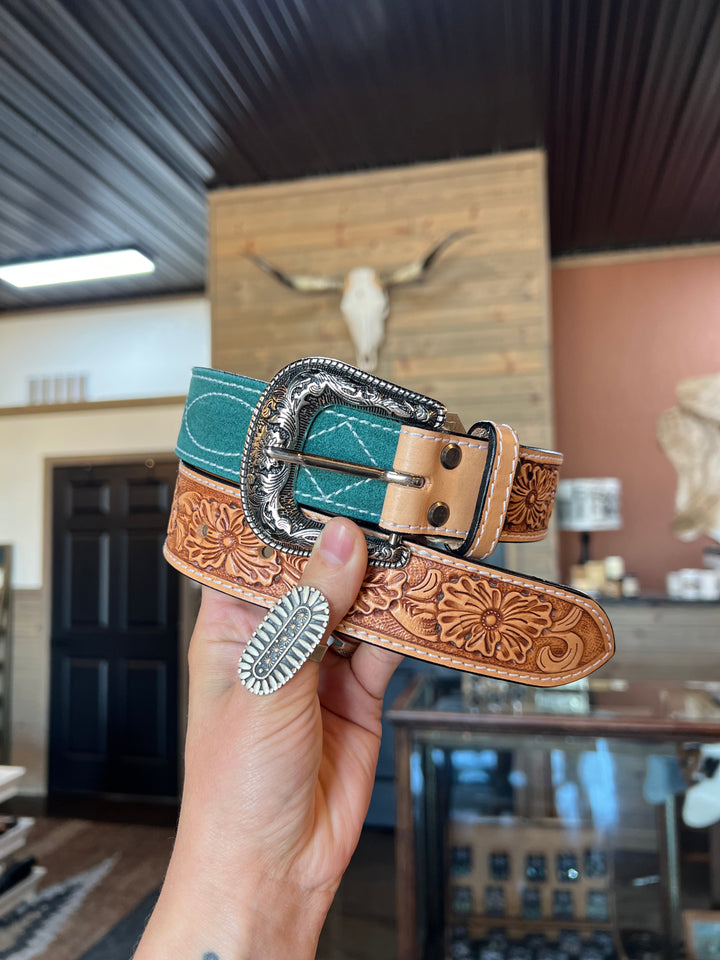 The Rough Hand Belt-Teal