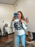 The Maggie Aztec Zip-Up Sweater