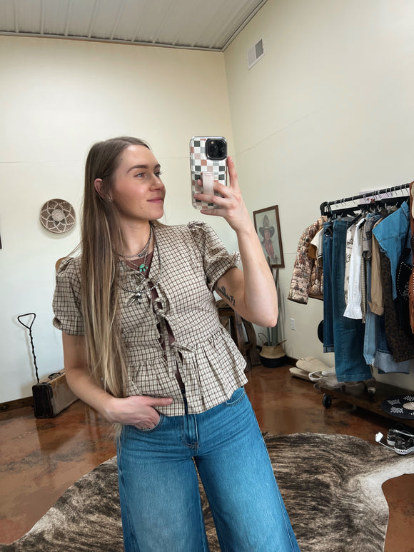 The Axel Plaid Top