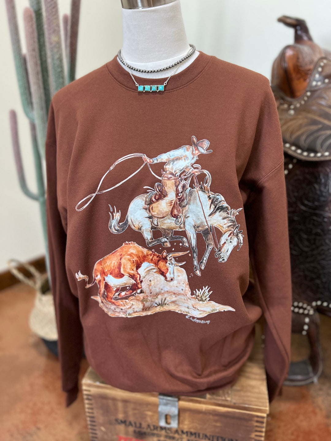 Sharp Shooter Crewneck-Rust