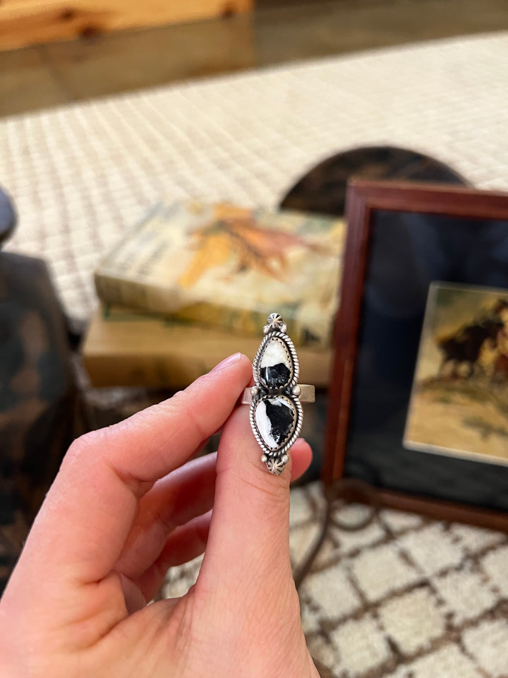 White Buffalo 2 Stone Ring