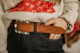Desert Tan Rough Out Leather Belt