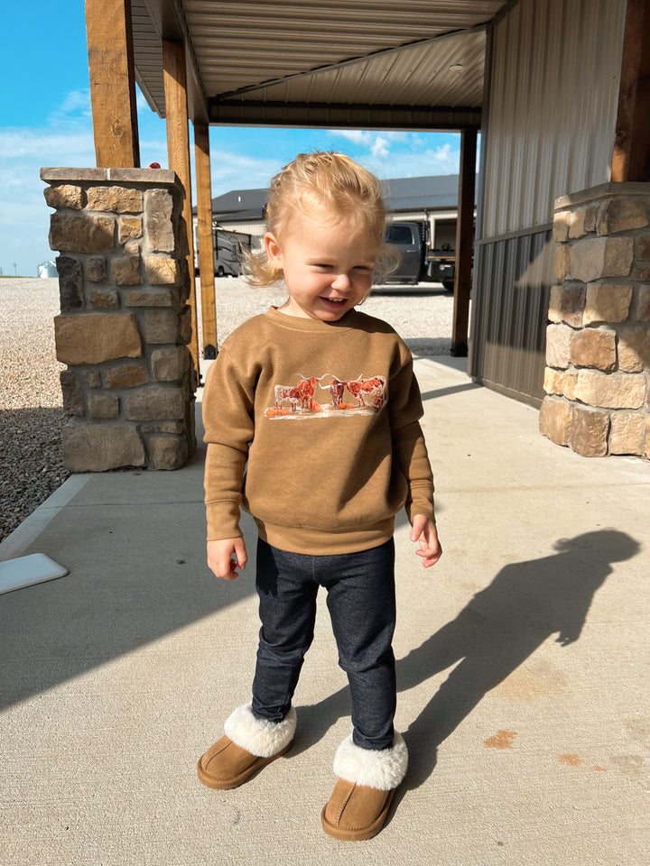 Longhorn Pumpkin Patch Toddler Crewneck