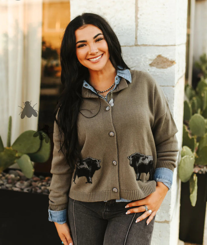 Ranch Royalty Cardigan-Angus