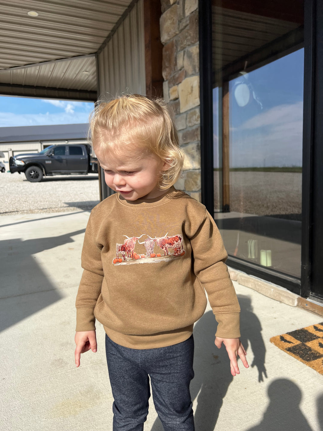 Longhorn Pumpkin Patch Toddler Crewneck