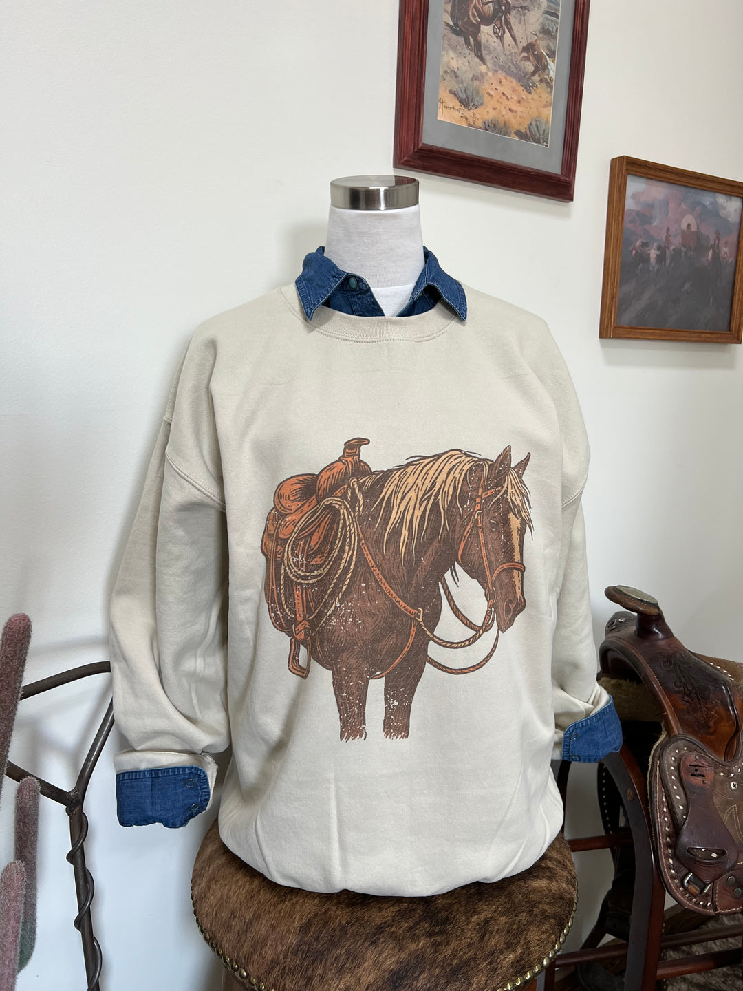 Ariat: Vintage Blue Long Sleeve