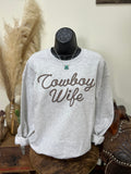 Cowboy Wife Crewneck- Ash