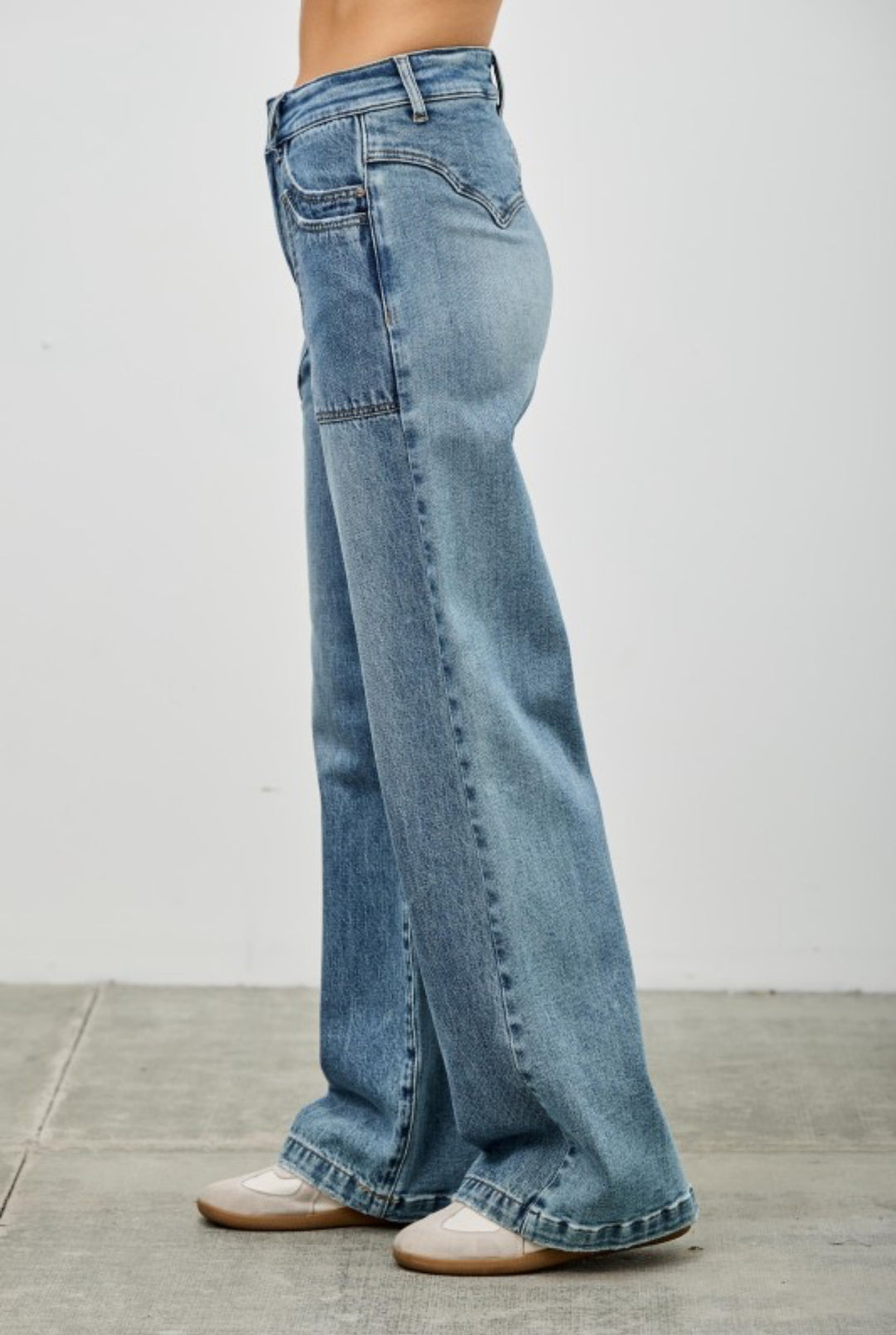 Coralie Western Wide Leg Jeans