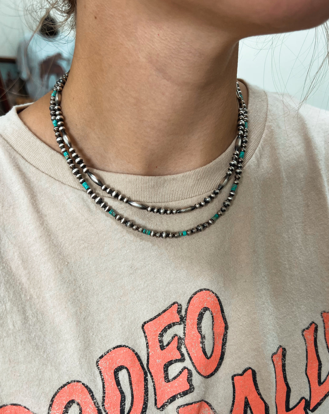 Turquoise Heishi Necklace{2 Lengths}