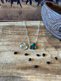 The Colter Necklace-White Buffalo/Turquoise