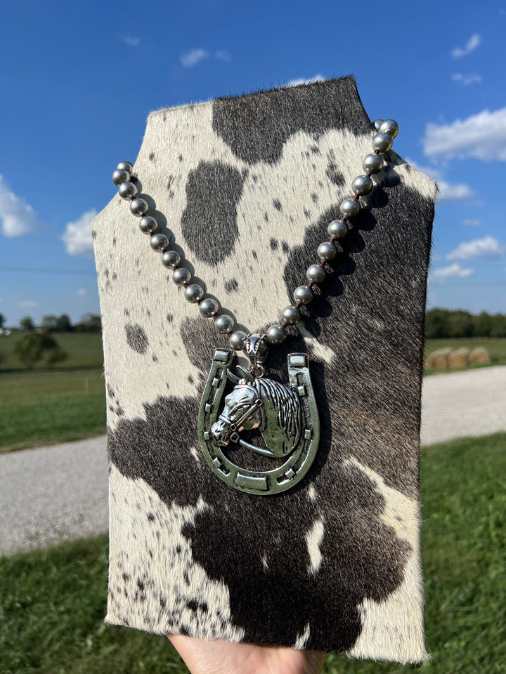 Horse Shoe Statement Necklace