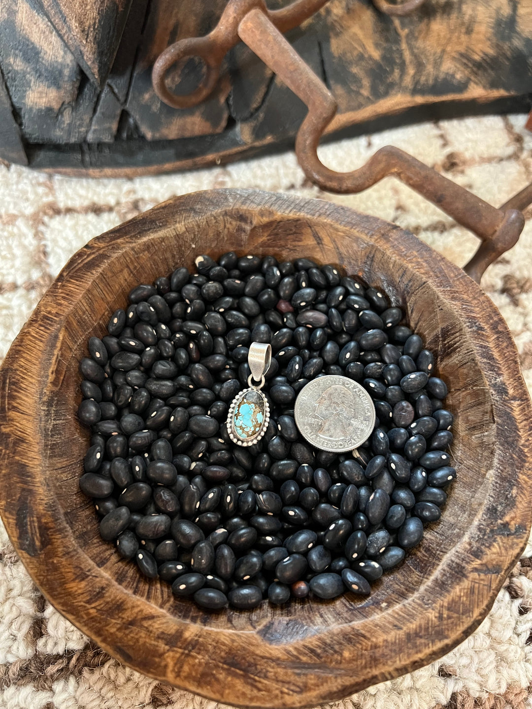 Number 8 Turquoise Pendant
