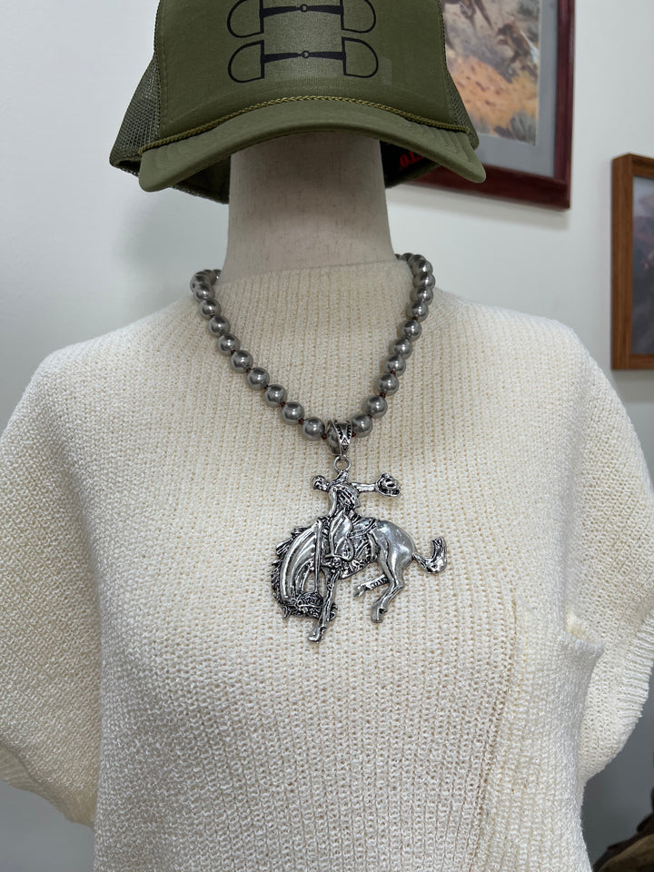 Bucking Horse Statement Necklace