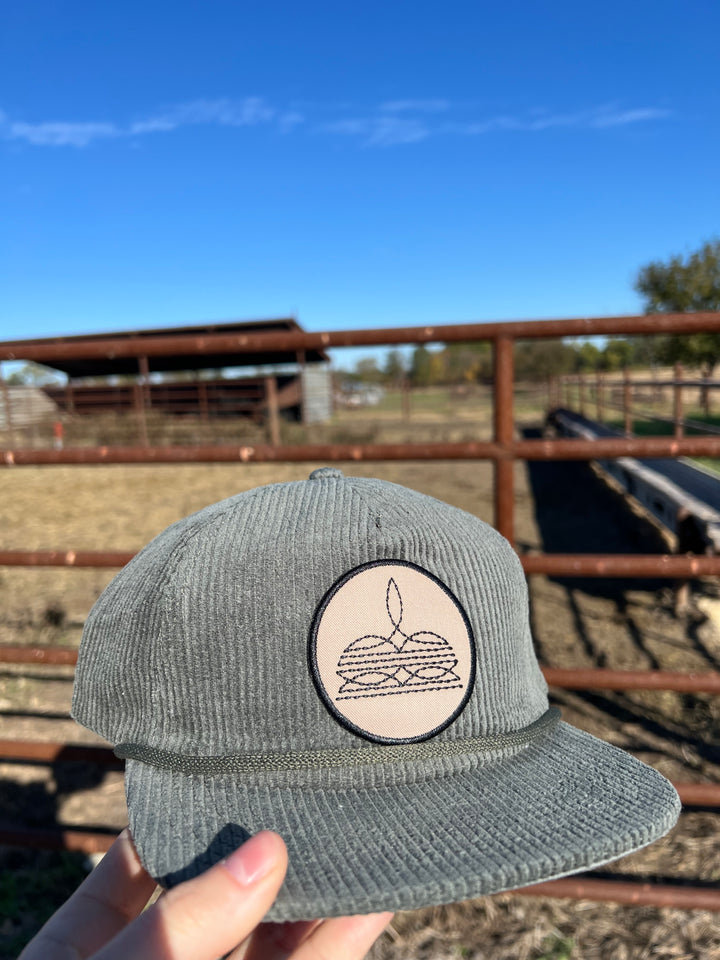 Boot Stitch Patch Corduroy Trucker Hat