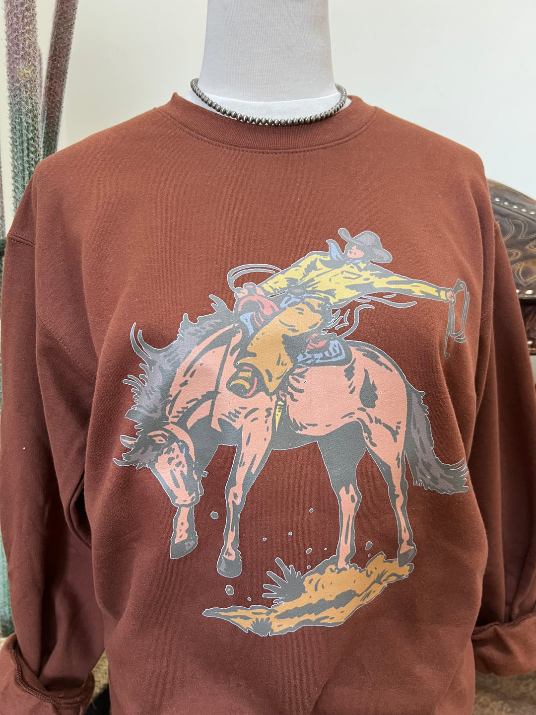 Strung Out Crewneck-Rust