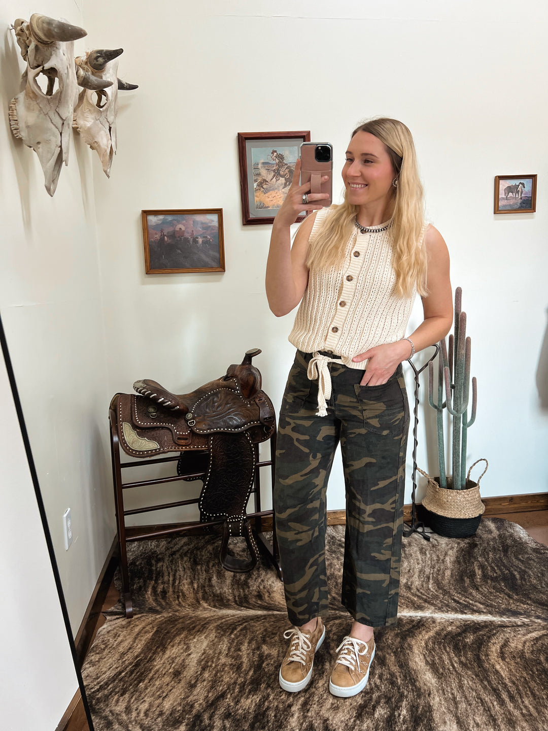 Camo Barrel Jeans
