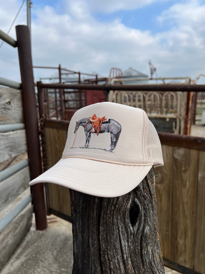 Gray Cowpony Trucker Hat
