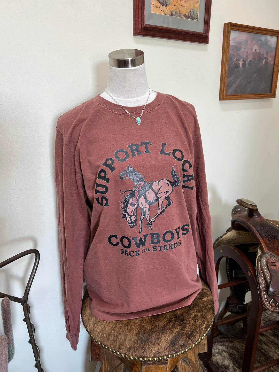 Support Cowboys Long Sleeve Shirt