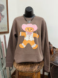 Pink Cowboy Gingerbread Crewneck