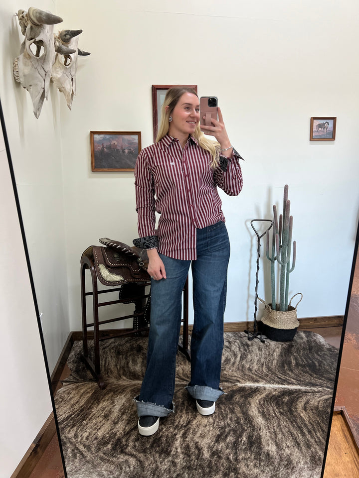 Ariat: Cabernet Stripe Button-Up
