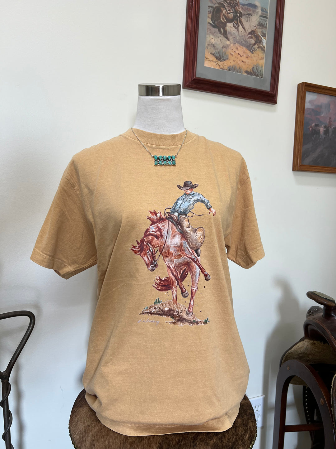 The Cowboy T-Shirt-Mustard