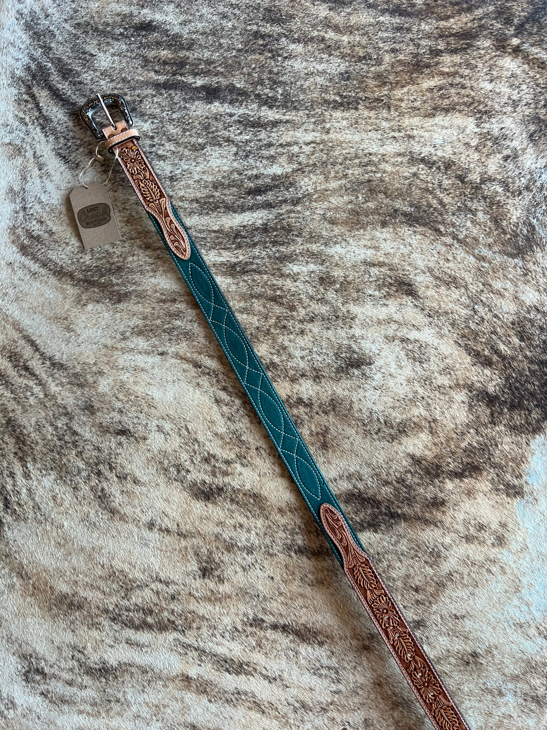 The Rough Hand Belt-Teal