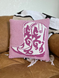 Pink Boots Hook Pillow