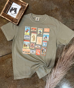 Rodeo Event Matchbook T-Shirt-Khaki