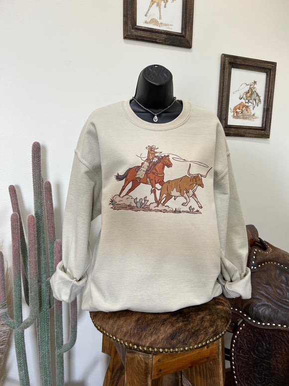 Lasso Longhorn Crewneck