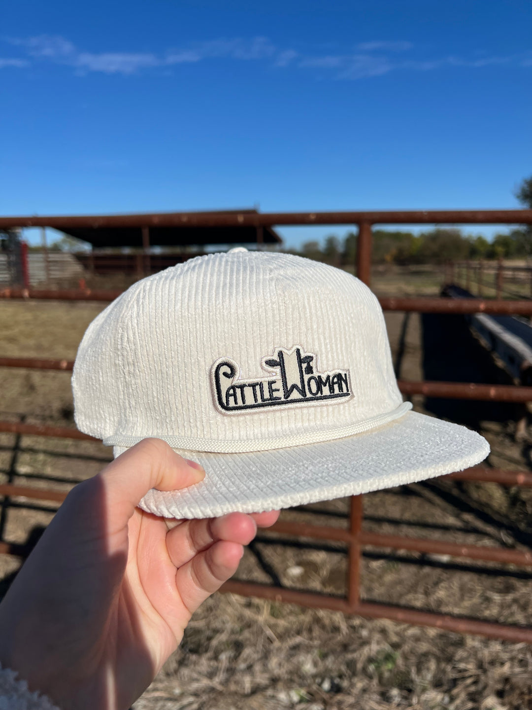 Cattle Woman Corduroy Trucker Hat