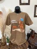 Cowboy Enough Tee-Coyote Brown