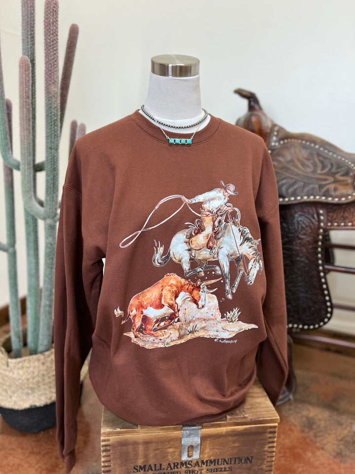 Sharp Shooter Crewneck-Rust