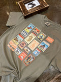 Rodeo Event Matchbook T-Shirt-Khaki