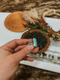 Oxidized Turquoise Bar Ring