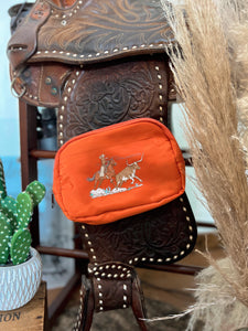 Lasso Longhorn Bum Bag-Rust