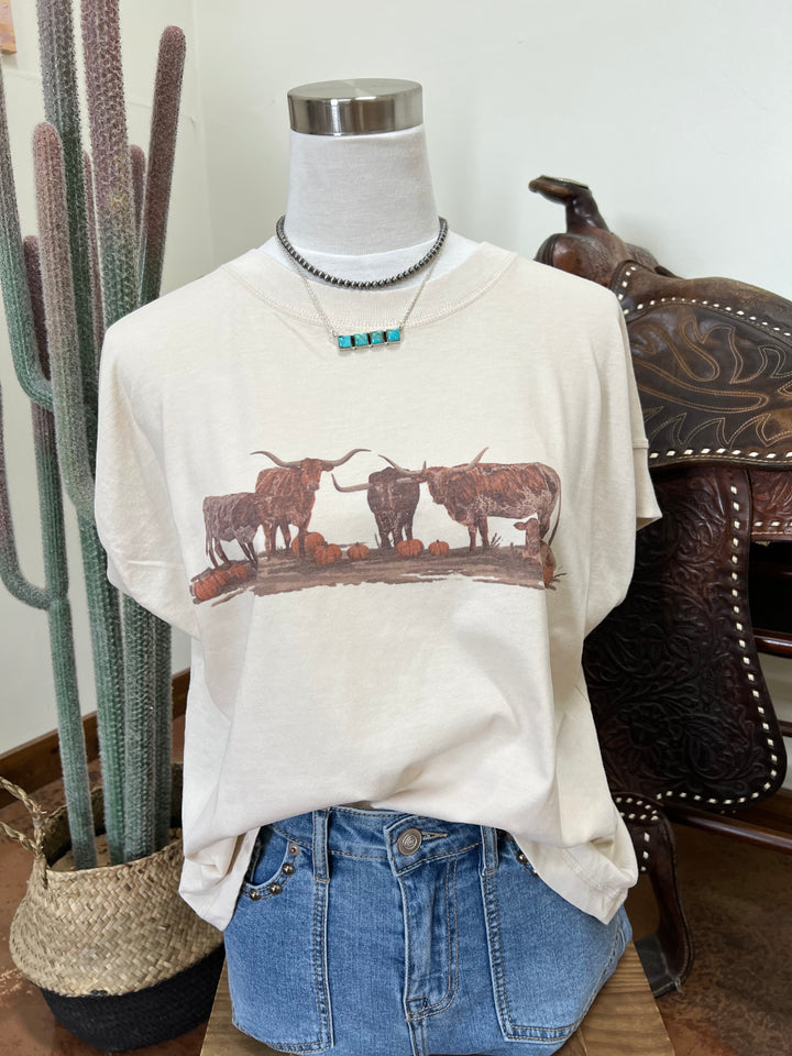 Longhorn Pumpkin Relaxed Tee