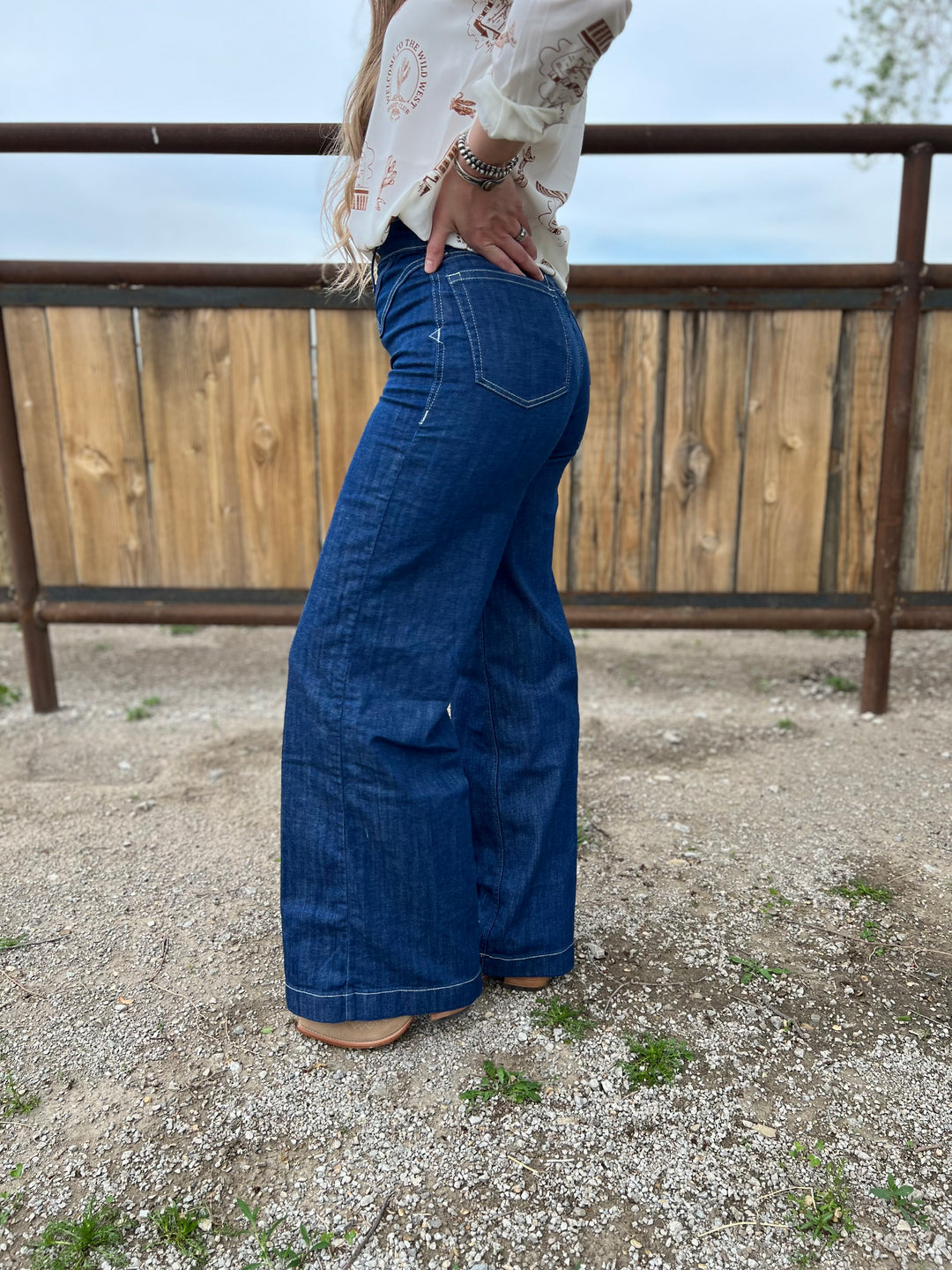 Ariat: Westie Yoke Wide Leg Jeans