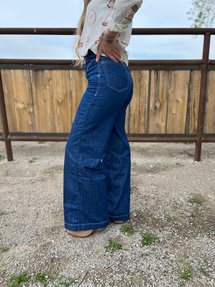 Ariat: Westie Yoke Wide Leg Jeans