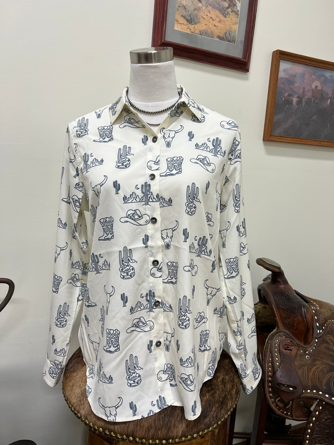 Ariat: Desert Print Buton-Up