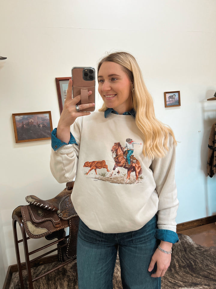 Ariat: Vintage Blue Long Sleeve