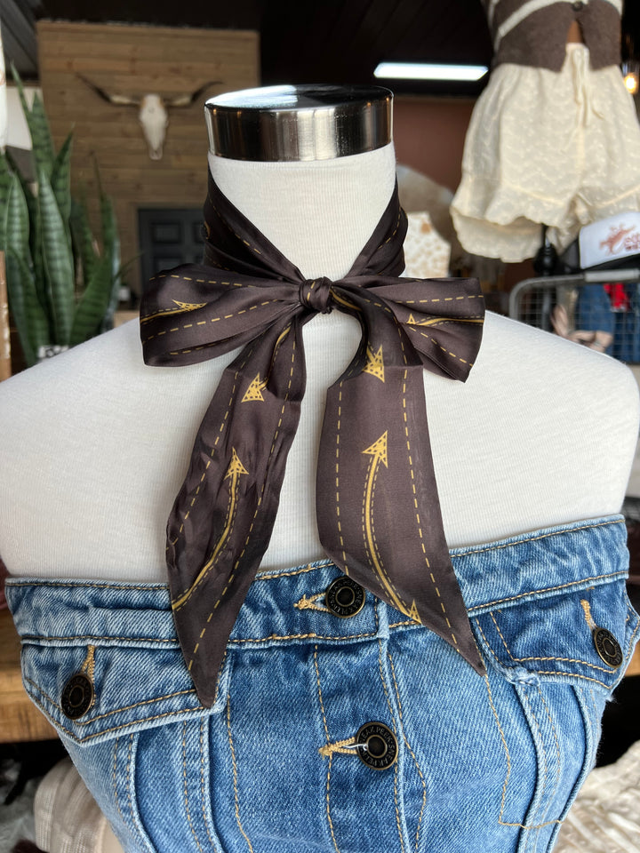 Brown Smiley Pocket Twilly