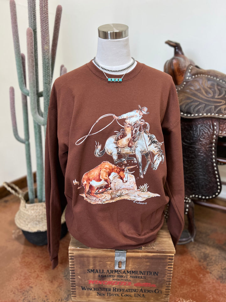 Sharp Shooter Crewneck-Rust
