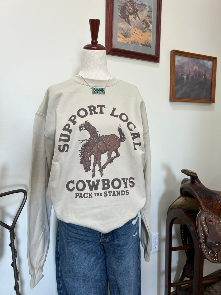 Support Local Cowboys Crewneck